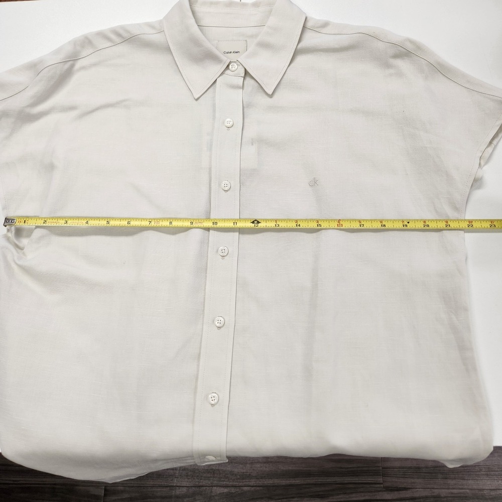 Calvin Klein Button Up Collared Short Sleeve Shir… - image 8